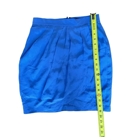 YUMI KIM Blue Silk Mini Skirt Pleaded Women’s size Small - Picture 3 of 10